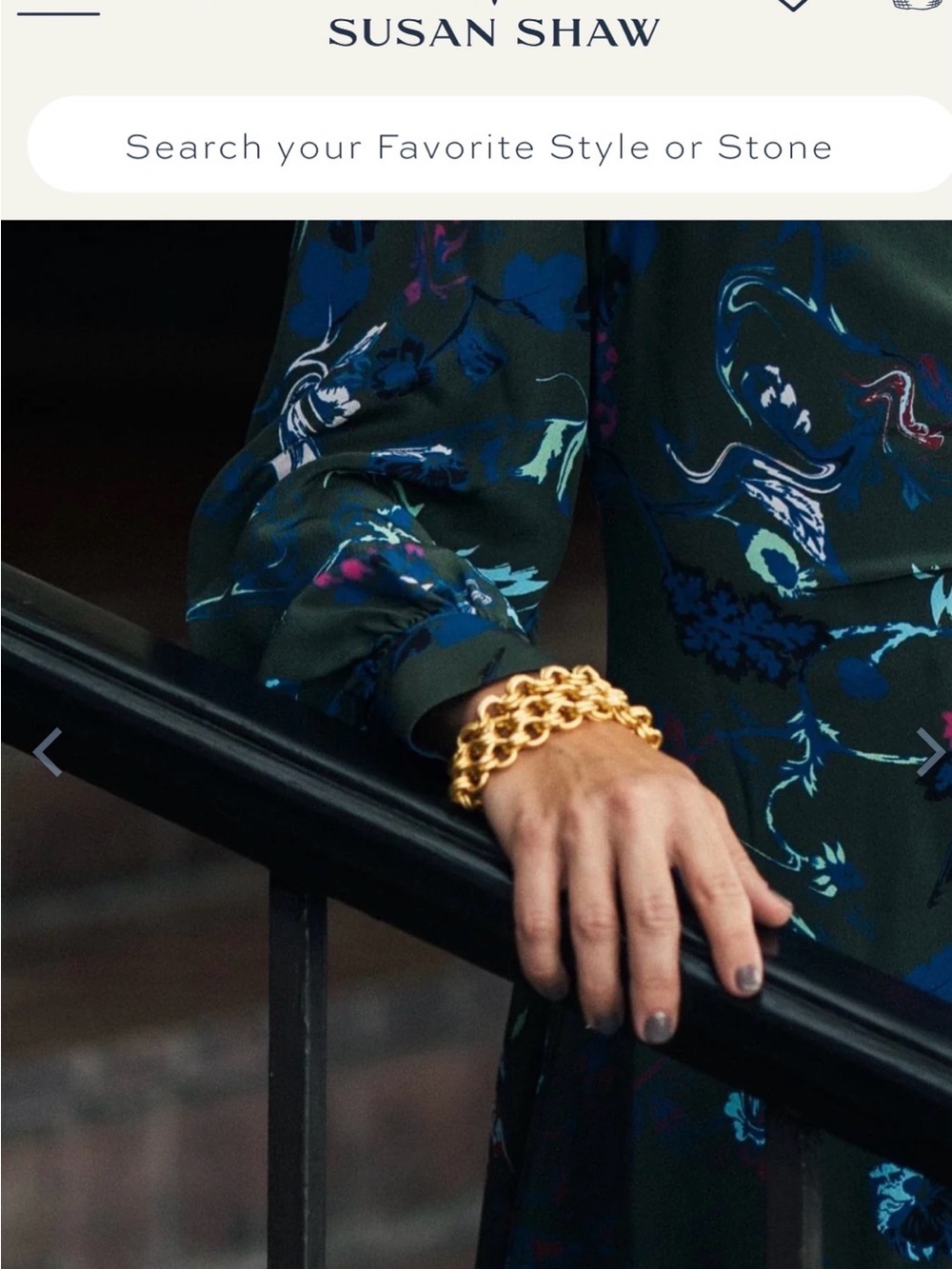 Susan Shaw Gold Rope-Link Multirow Bracelet - Picture 2 of 4